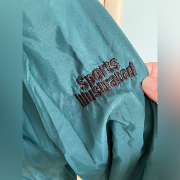 Vintage LL Bean Jacket Men Green Windbreaker Rain Zip Anorak XL Kangaroo Pocket - Picture 2 of 9